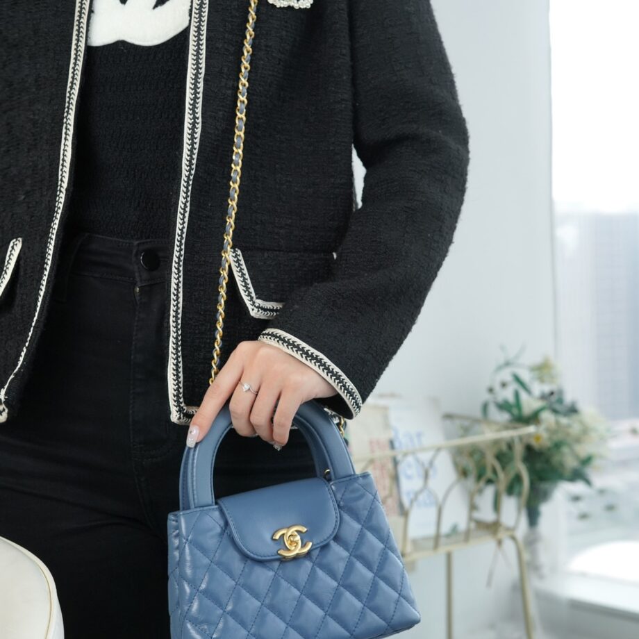 Chanel AS4416 23K Light Blue Large Kelly Handle Bag