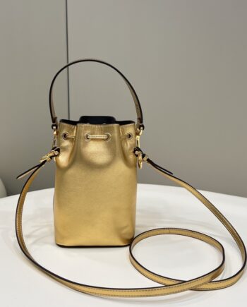 fendi replica mon tresor beige leather mini-bag