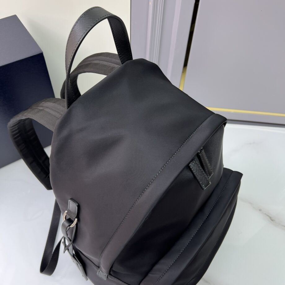 PRADA 2V066 Saffiano Leather & Imported Nylon Fabric Backpack