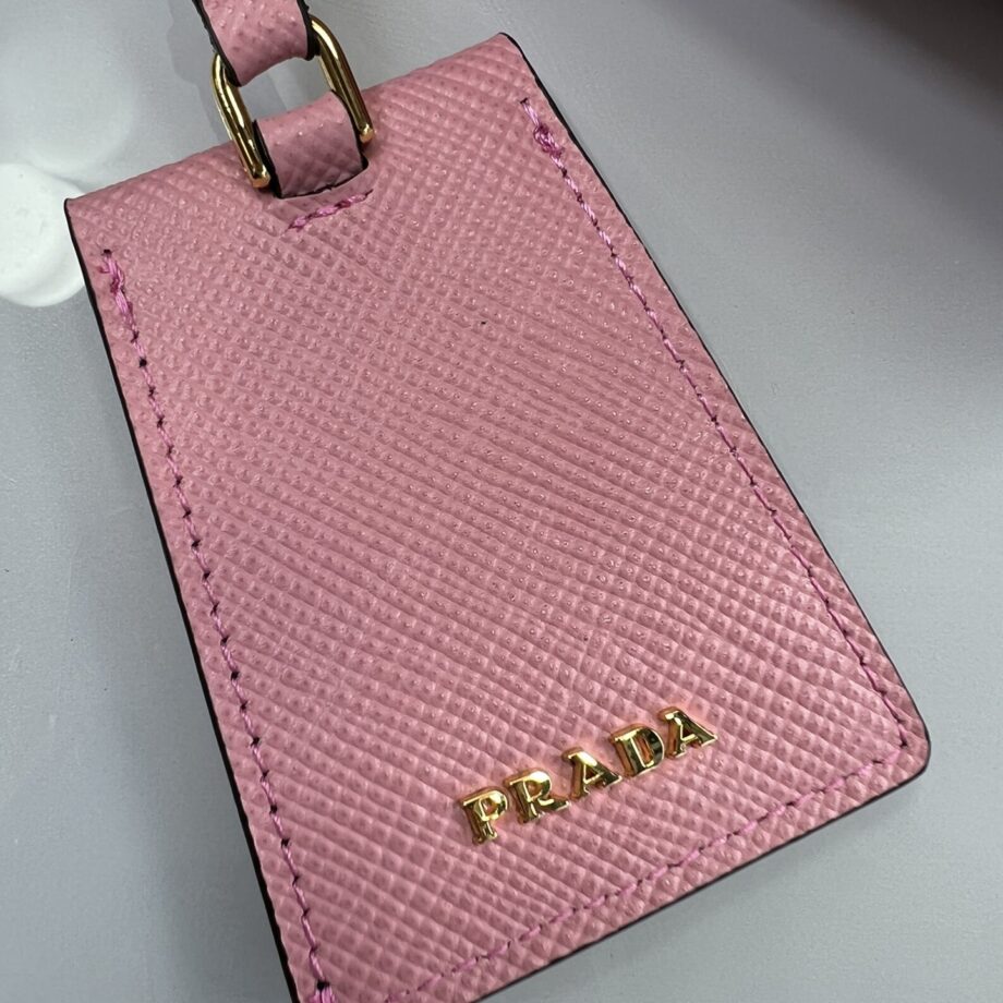 PRADA 1BA217 Pink Small Saffiano Leather Prada Panier Bag