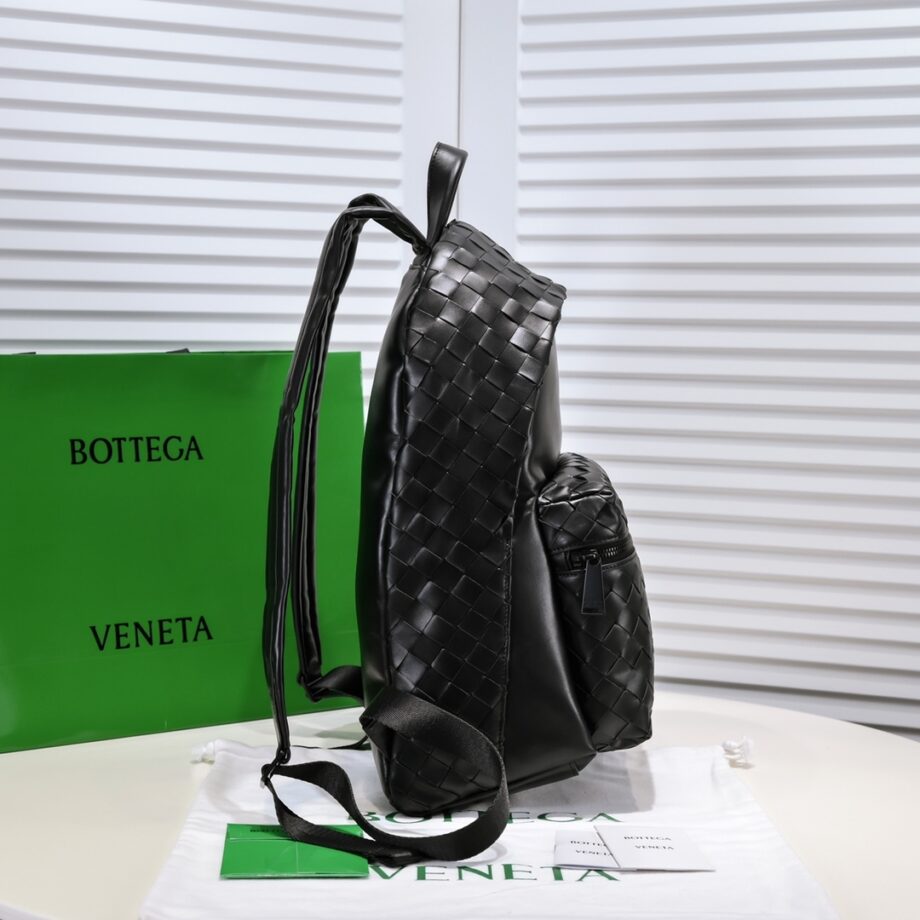 Bottega Veneta 6619 Black Woven Backpack