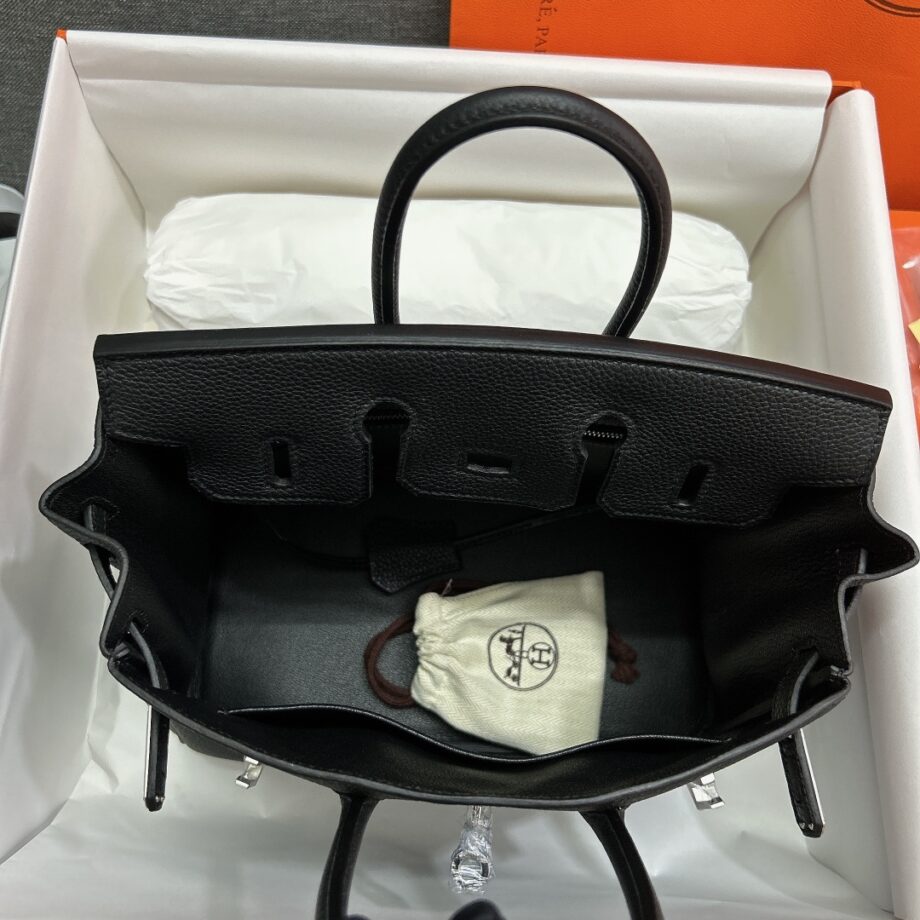 HermèS Birkin25 Black Togo Leather Hand-Stitched Birkin 25