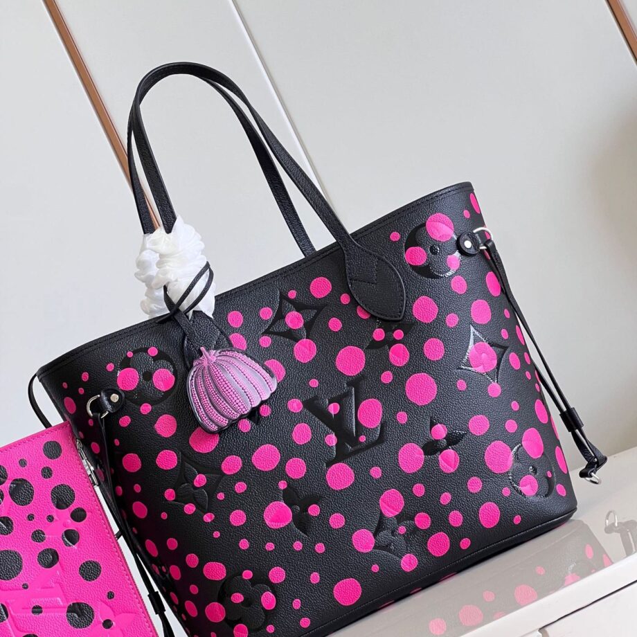 Louis Vuitton M46419 Black/Fuchsia Lv X Yk Neverfull Mm Bag