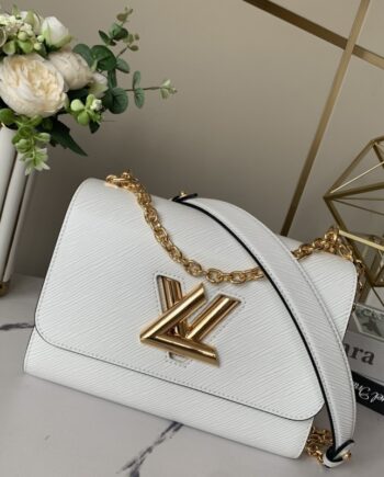 louis vuitton m59761twist chain bag flap bag epi grained leather