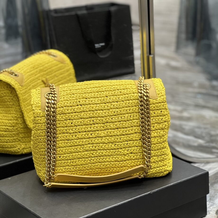 YSL 633158 Niki Raffia Woven Bag 4 Colors Available