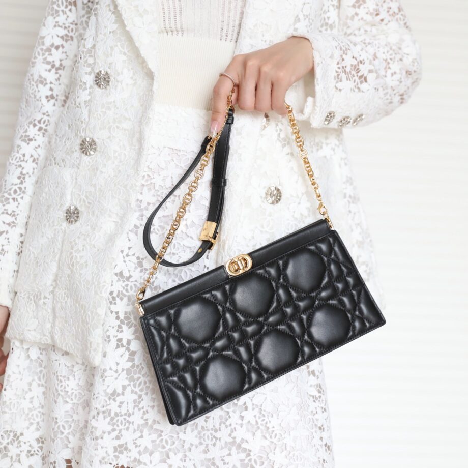 Dior S5166UDBB Dior Caro Colle Noire Clutch With Chain