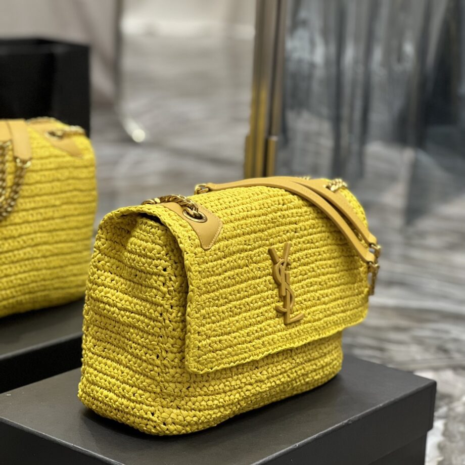 YSL 633158 Niki Raffia Woven Bag 4 Colors Available