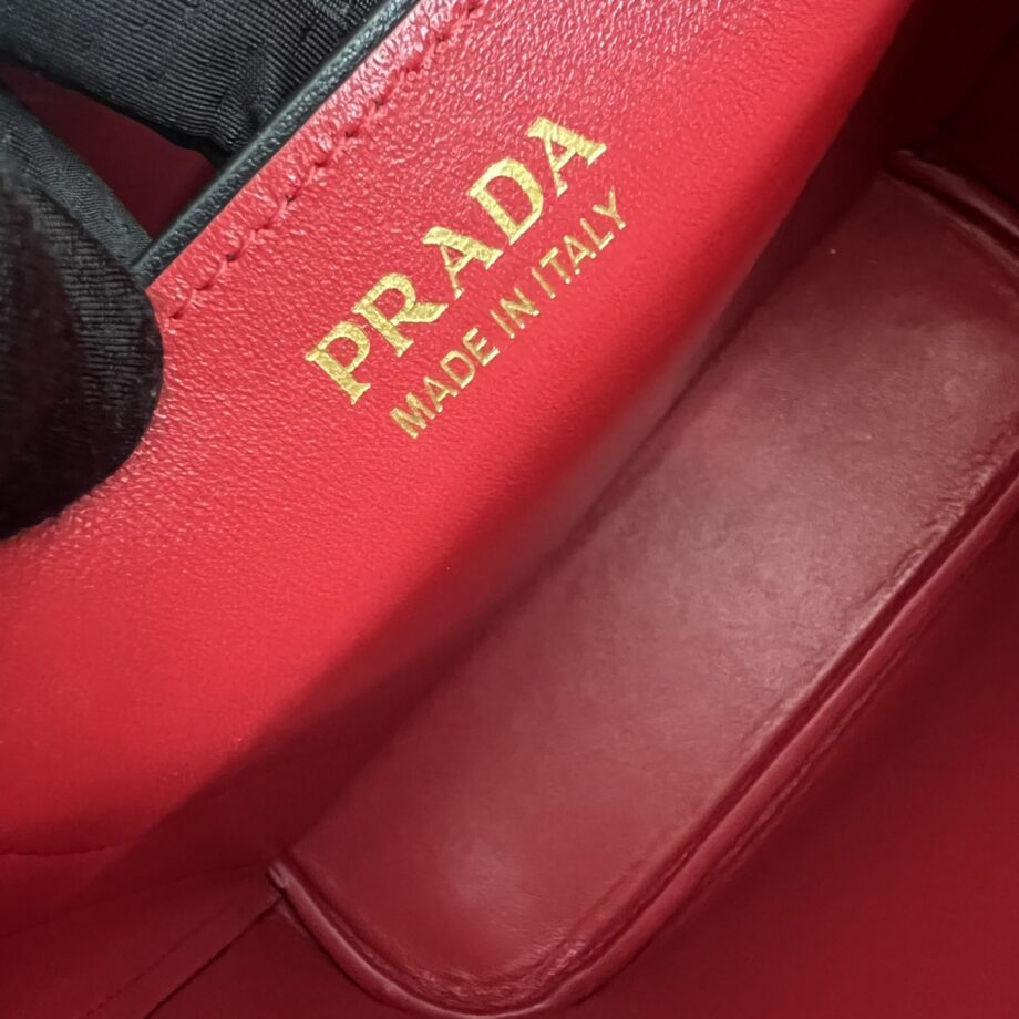 PRADA 1BA212 Black Medium Saffiano Leather Prada Panier Bag