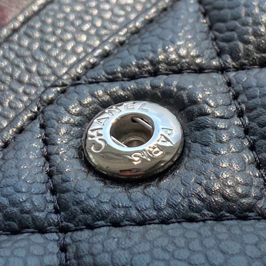 Chanel Black & Silver Hardware Italian Cowhide Classic Handbag