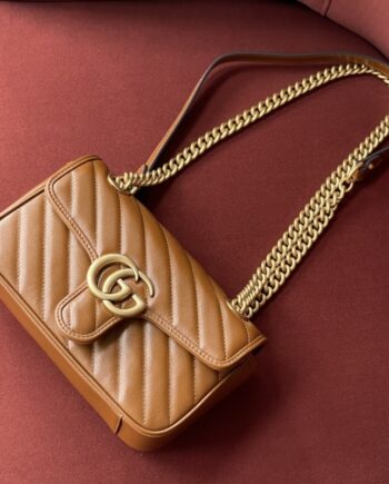 gucci 446744 caramel gg marmont mini shoulder bag