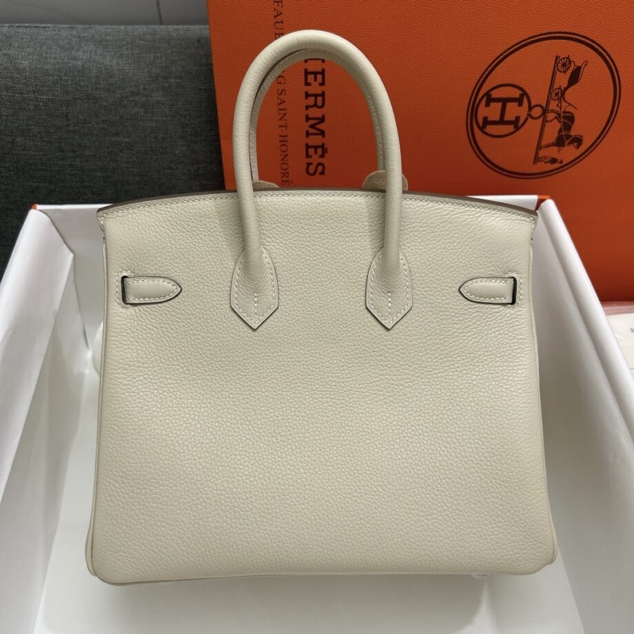 HermèS Birkin25 Milkshake White Togo Cowhide Handmade Sewing Birkin25