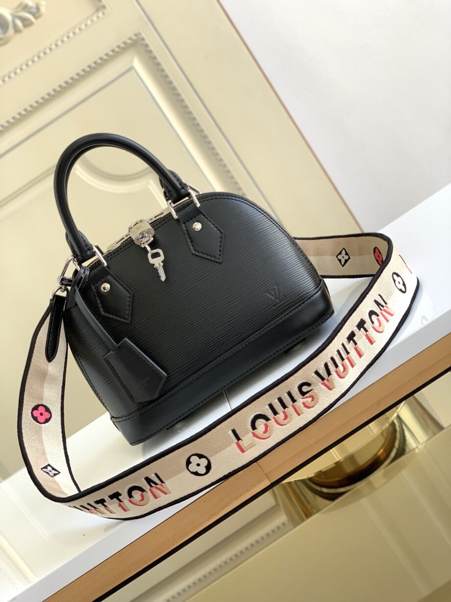 louis vuitton m59217 black alma bb tote bag