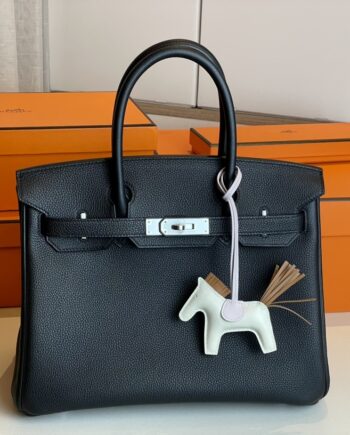 HermèS Birkin30 Black Togo Leather Silver Hardware Handmade Birkin30