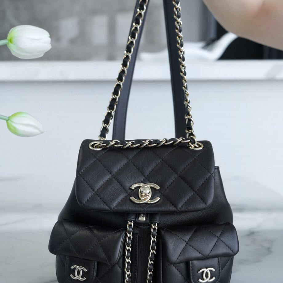 Chanel 23ADUMA Black 23A Duma Backpack