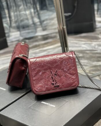 ysl ysl niki leather red crossbody bag