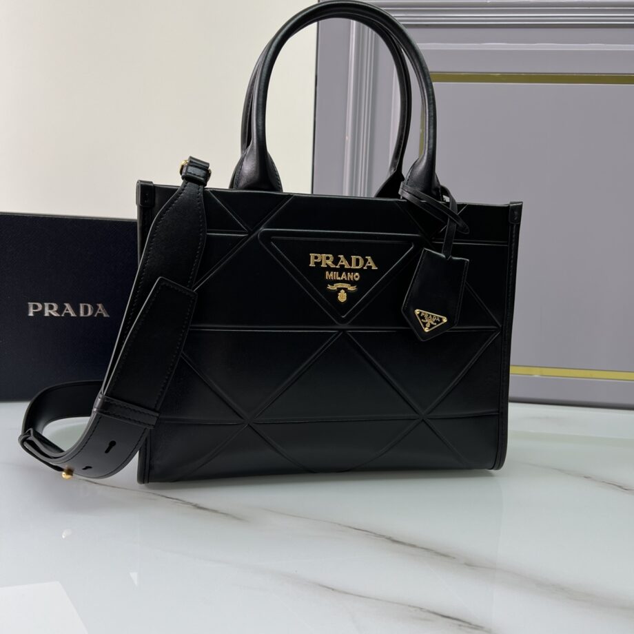 PRADA 1BA379 Small Leather Prada Symbole Bag With Topstitching