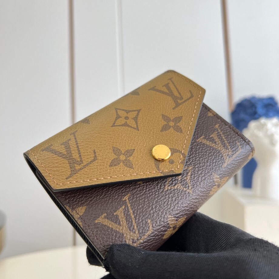 Louis Vuitton M81557 Victorine Wallet Split Monogram And Monogram Reverse Canvas Wallet