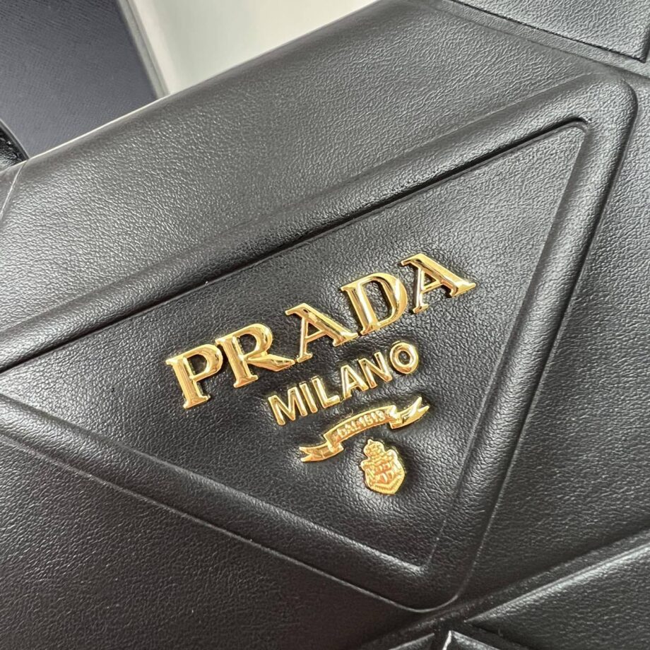 PRADA 1BA384 Large Leather Prada Symbole Bag With Topstitching