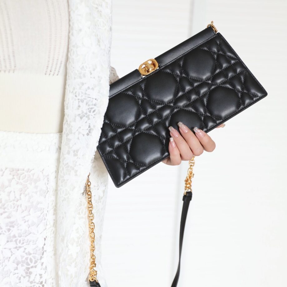 Dior S5166UDBB Dior Caro Colle Noire Clutch With Chain