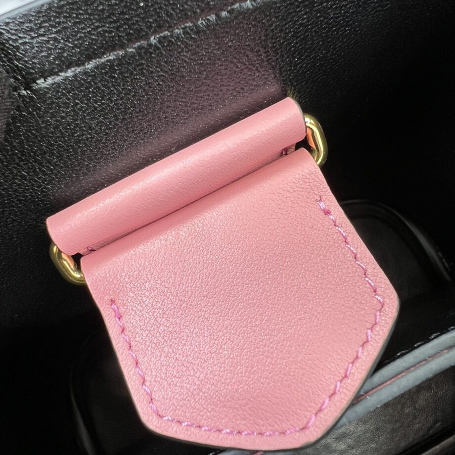 PRADA 1BA217 Pink Small Saffiano Leather Prada Panier Bag