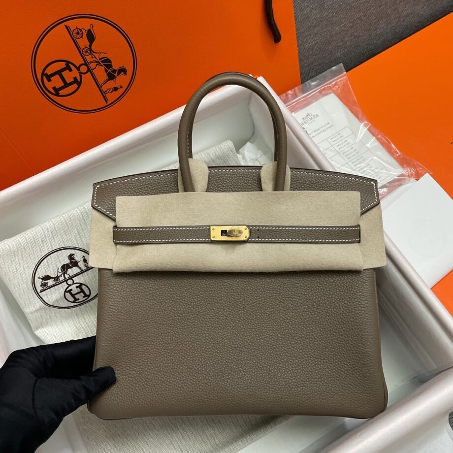 HermèS Birkin25 Elephant Gray Togo Leather Hand-Stitched Birkin 25