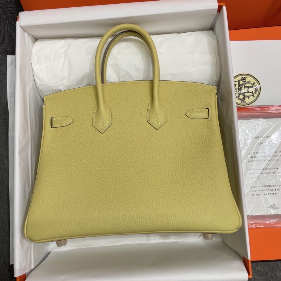 HermèS Birkin25 Yellow Togo Leather Hand-Stitched Birkin 25