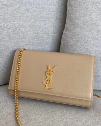 ysl kate medium chain bag in grain de poudre embossed leather