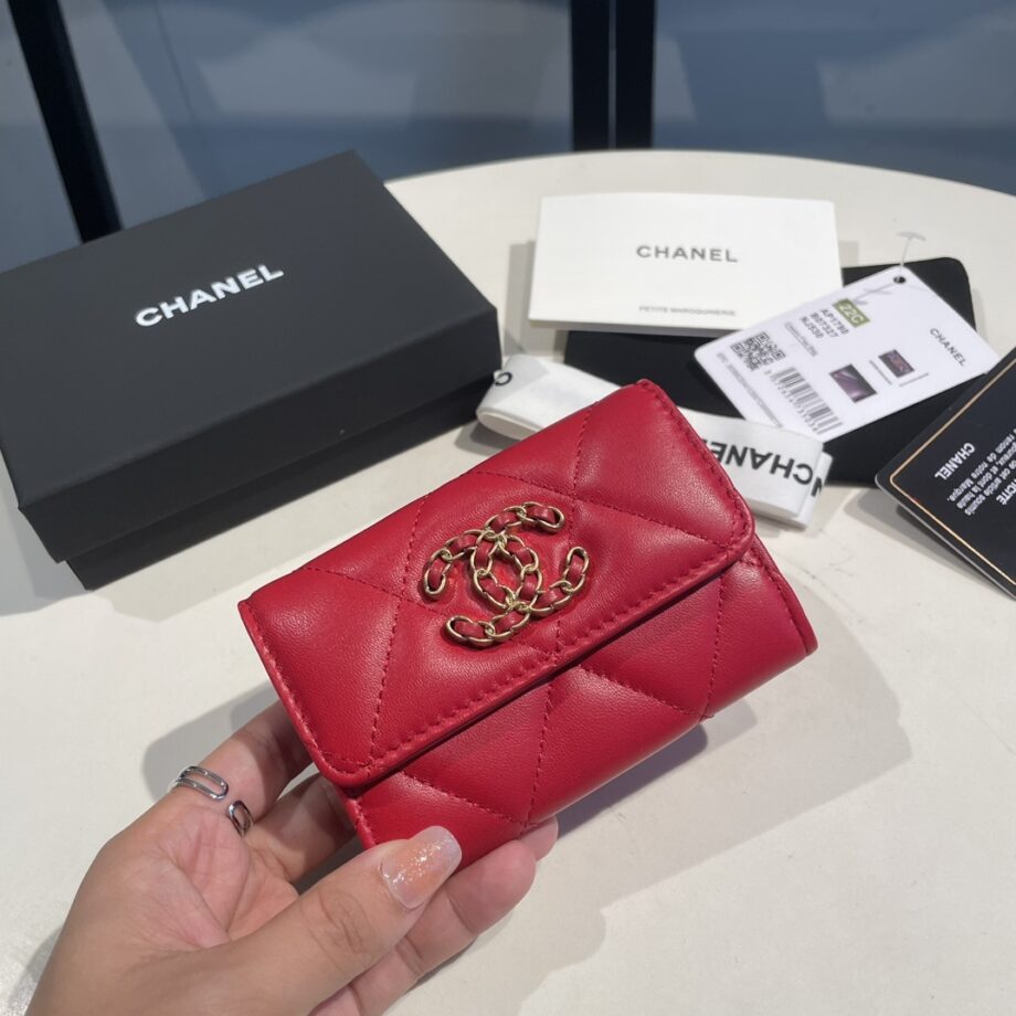 Chanel Red 19 Wallet