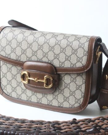 gucci 602204 gg supreme classic flap bag saddle bag