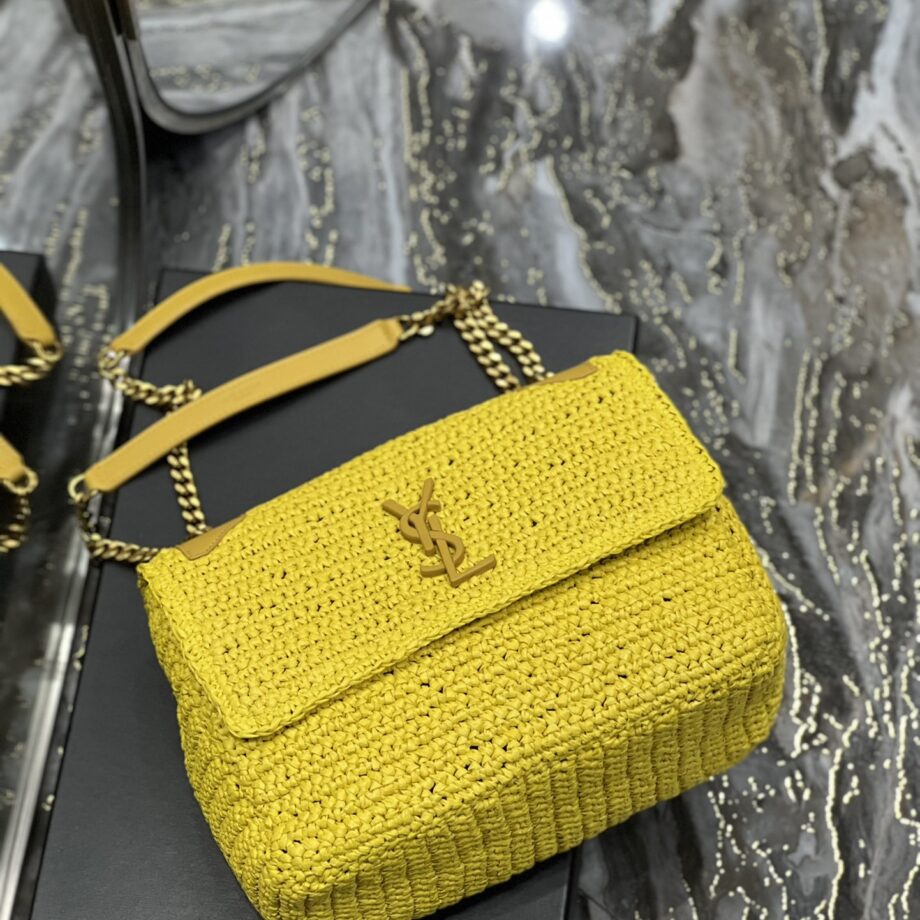 YSL 633158 Niki Raffia Woven Bag 4 Colors Available