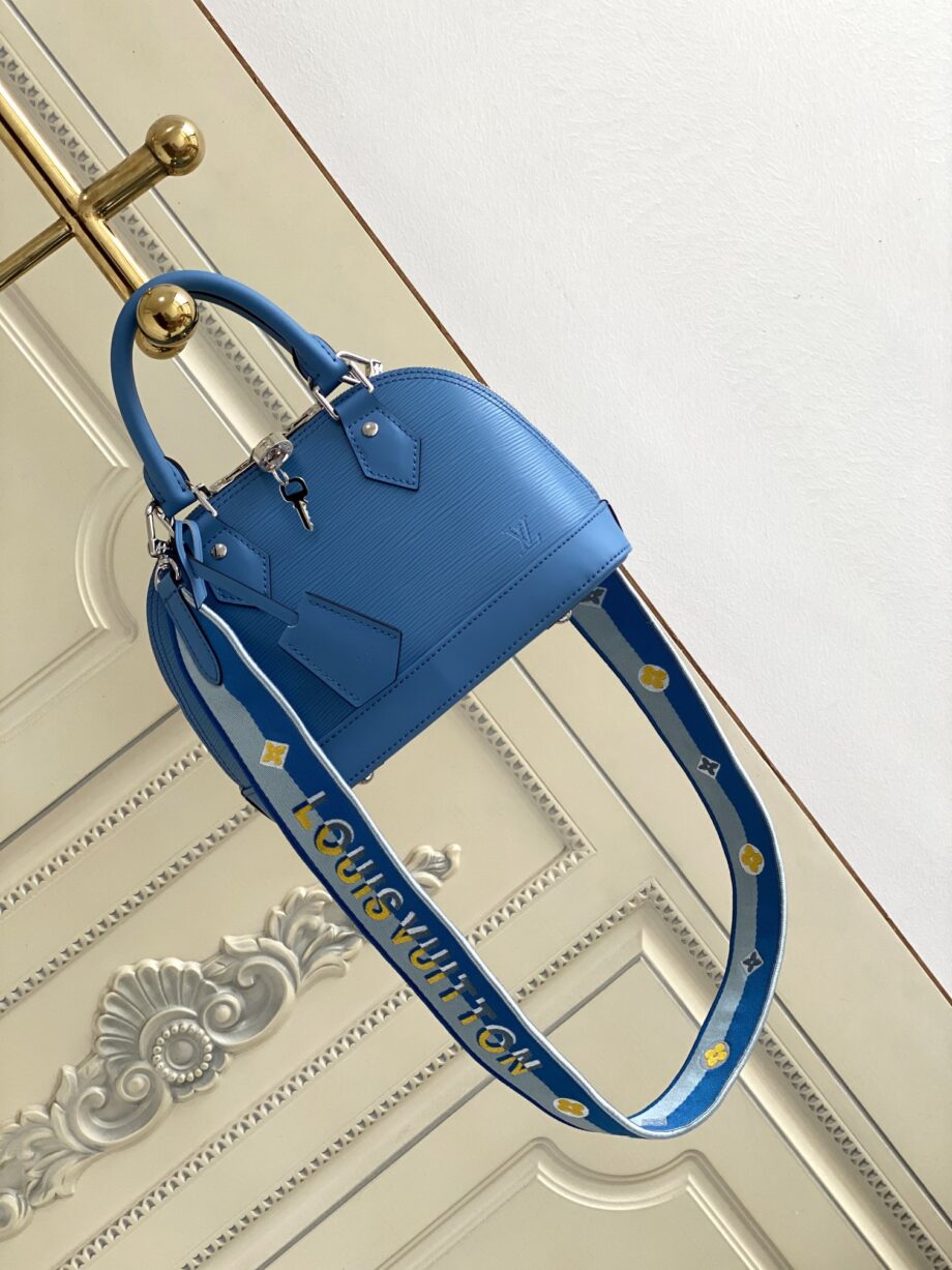 louis vuitton m57426 blue alma bb handbag