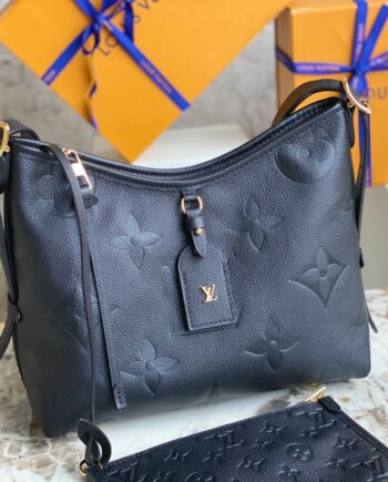 louis vuitton m46288 full leather black carryall small handbag