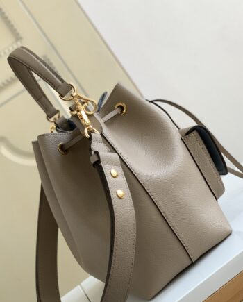 louis vuitton m57687 gray cowhide bucket bag