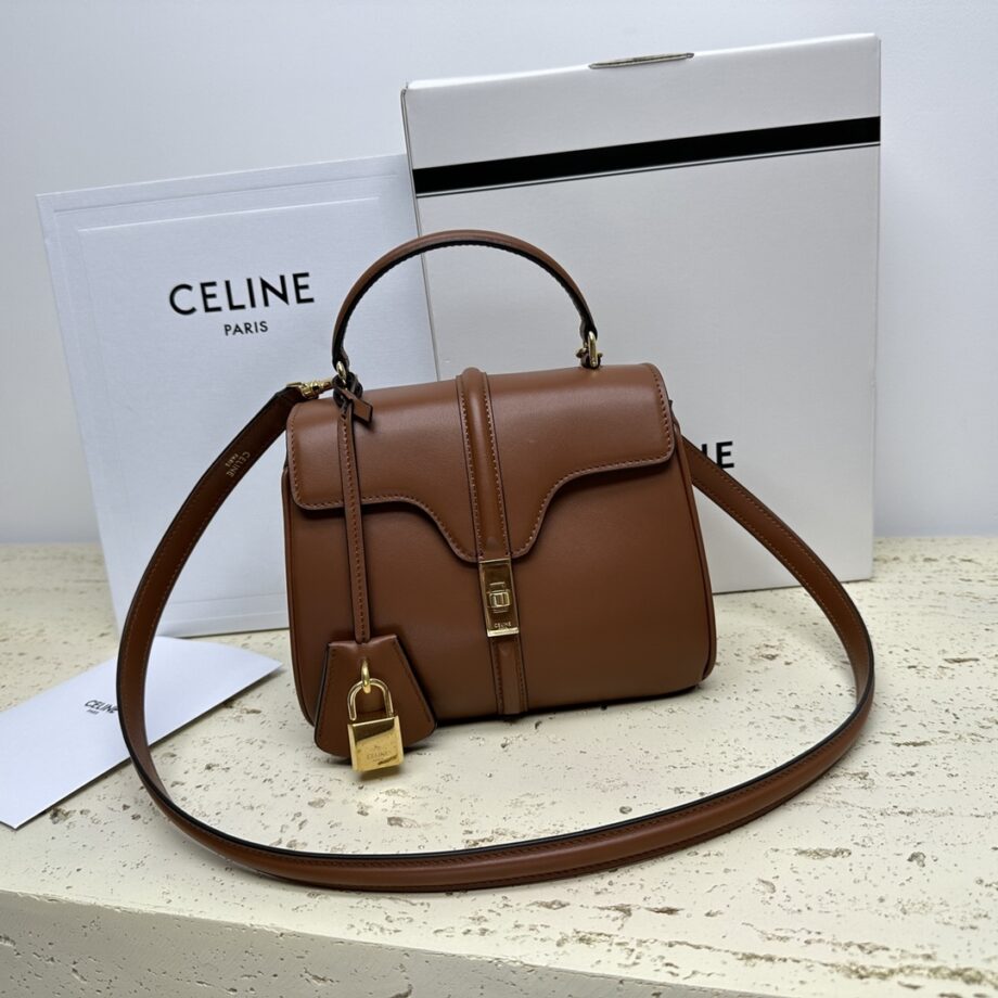 Celine 197983 Mini 16 In Satinated Calfskin