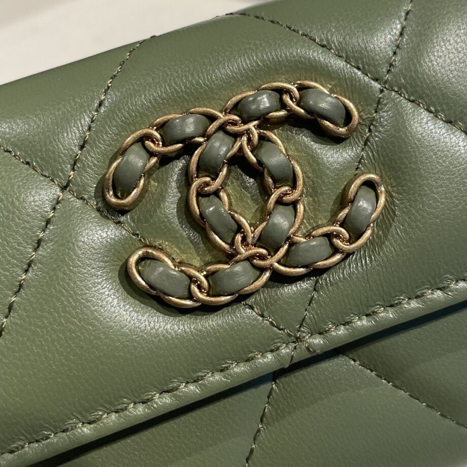 Chanel Green 19 Wallet