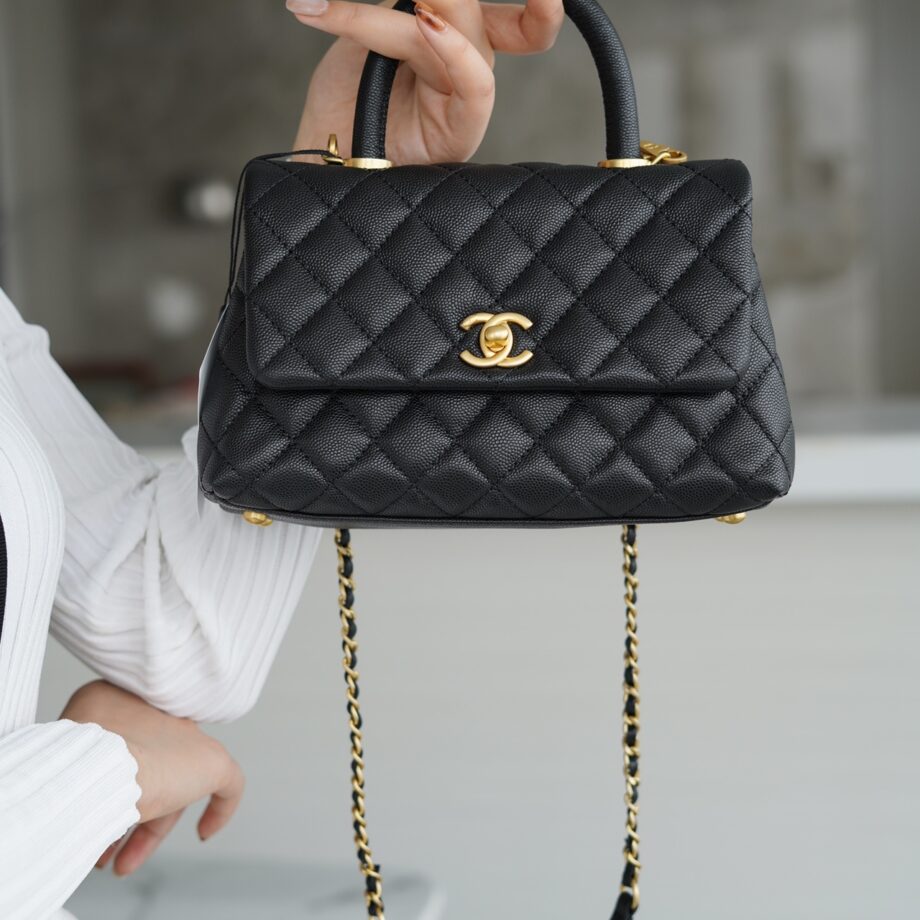 Chanel Small Size Gold Coco Handle Bag