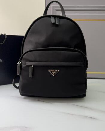 PRADA 2V066 Saffiano Leather & Imported Nylon Fabric Backpack