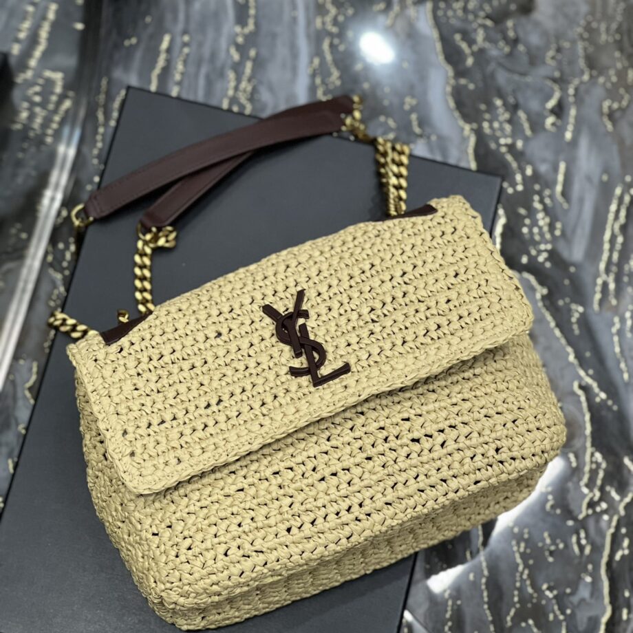 YSL 633158 Niki Raffia Woven Bag 4 Colors Available