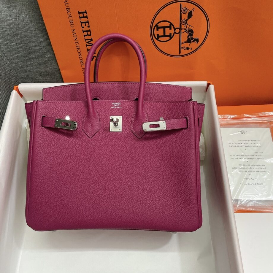 HermèS Birkin25 Rose Violet Togo Leather Hand-Stitched Birkin 25